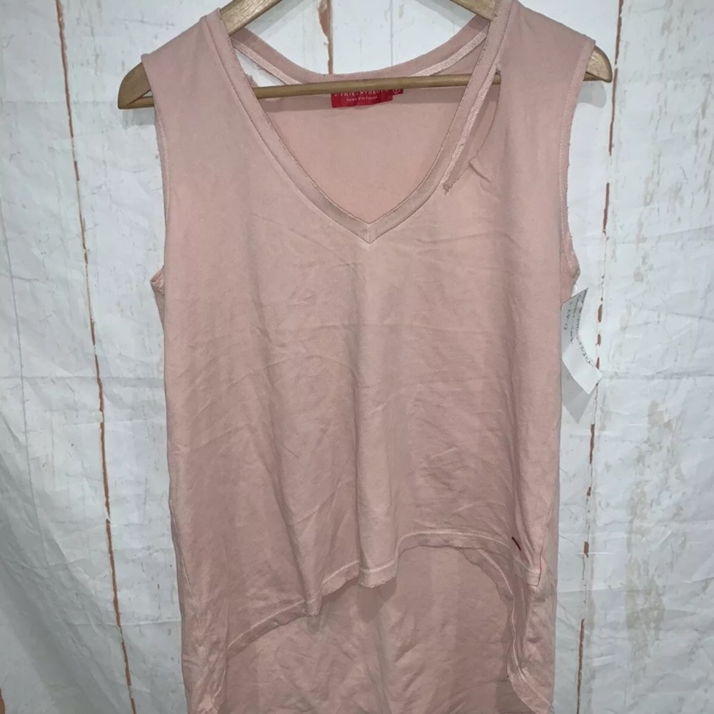n:Philanthropy Pink COOPER TANK Top High low Hem